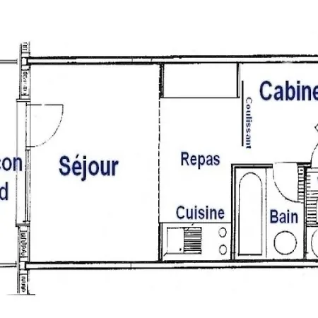 Apartment Montagnard 2 Pieces + Cabine, 6 Pers, Balcon Sud, Proche Pistes Et Commerces - Fr-1-293-112